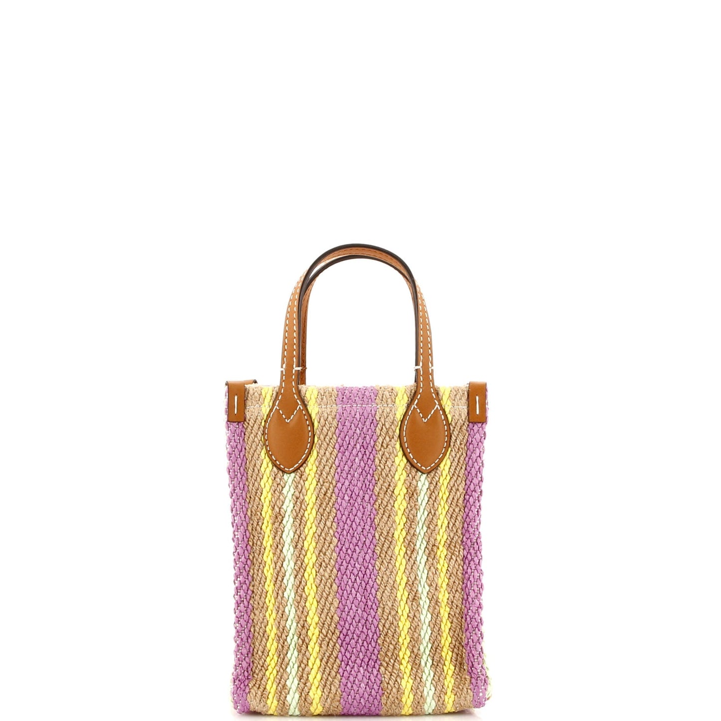 Logo Vertical Tote Jute Super Mini