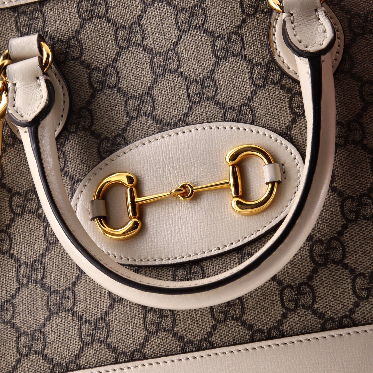 Horsebit 1955 Top Handle Bag GG Coated Canvas Small