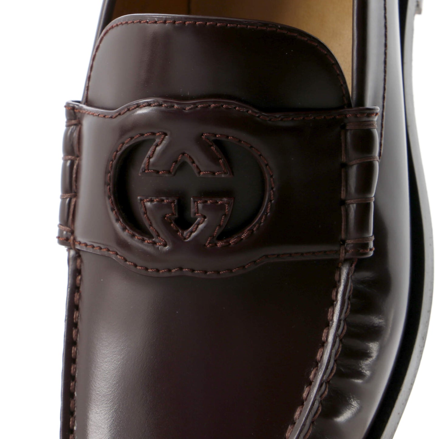Men's Interlocking G Cutout Loafers Leather