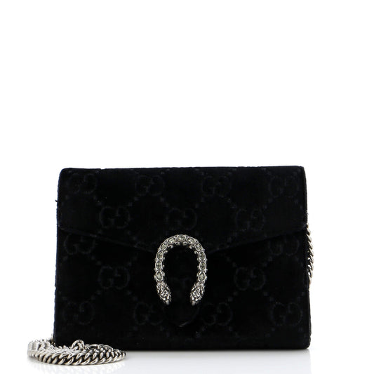 Dionysus Chain Wallet GG Velvet Small
