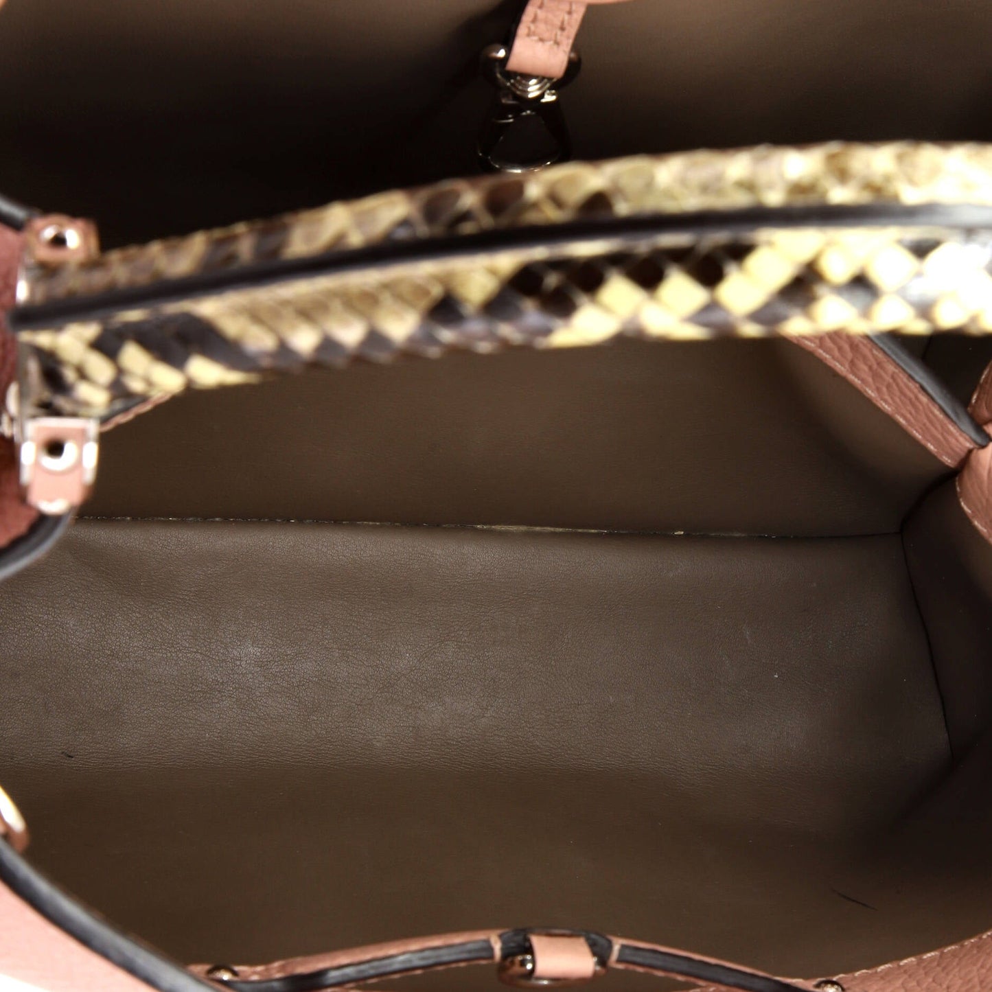 Capucines Bag Leather with Python PM