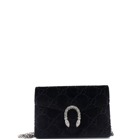 Dionysus Chain Wallet GG Velvet Small