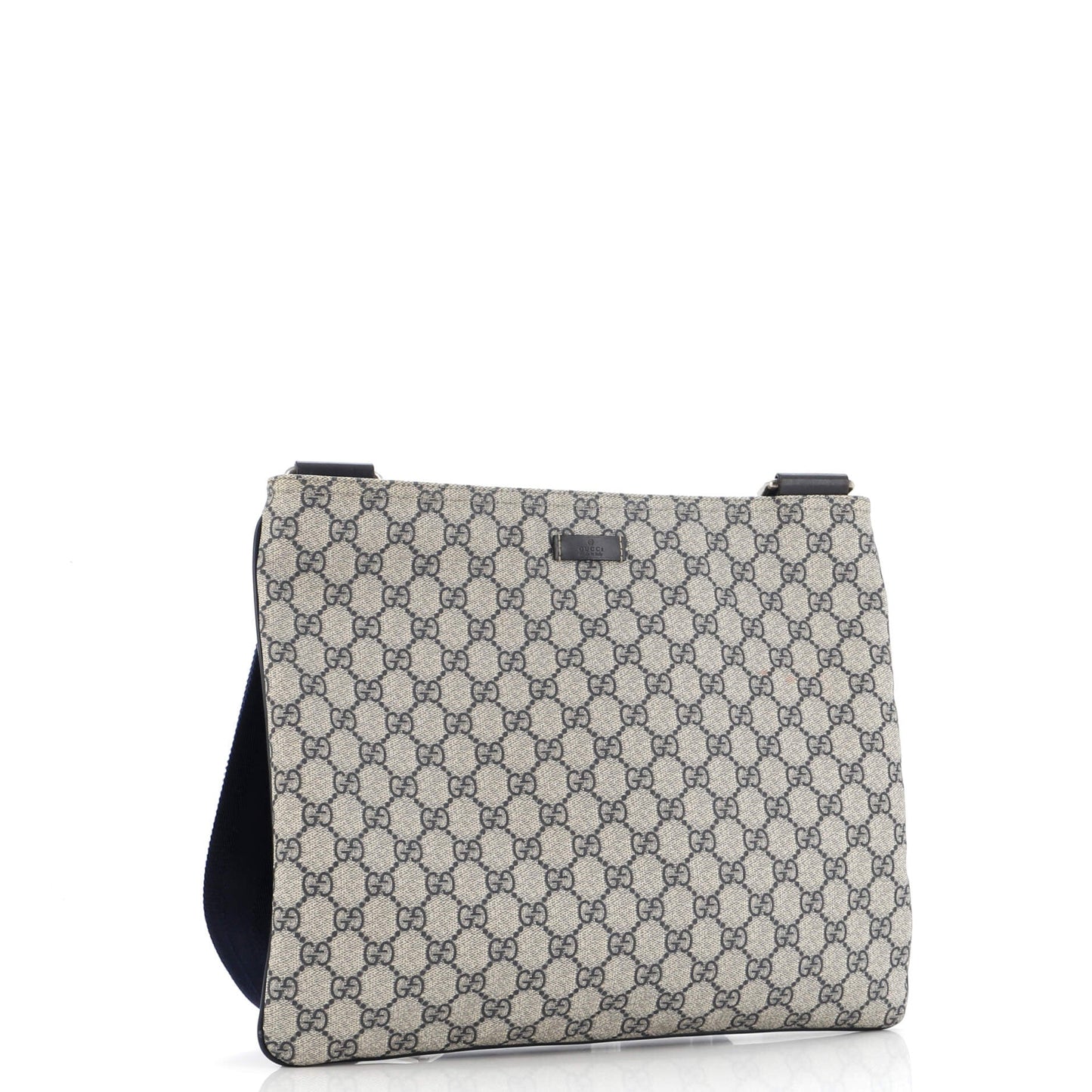 Zip Top Messenger Bag GG Coated Canvas Large