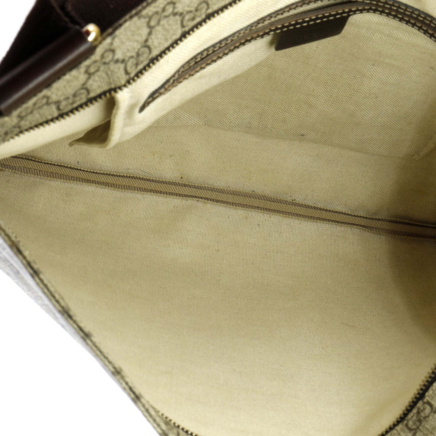 Zip Top Messenger Bag GG Coated Canvas Large