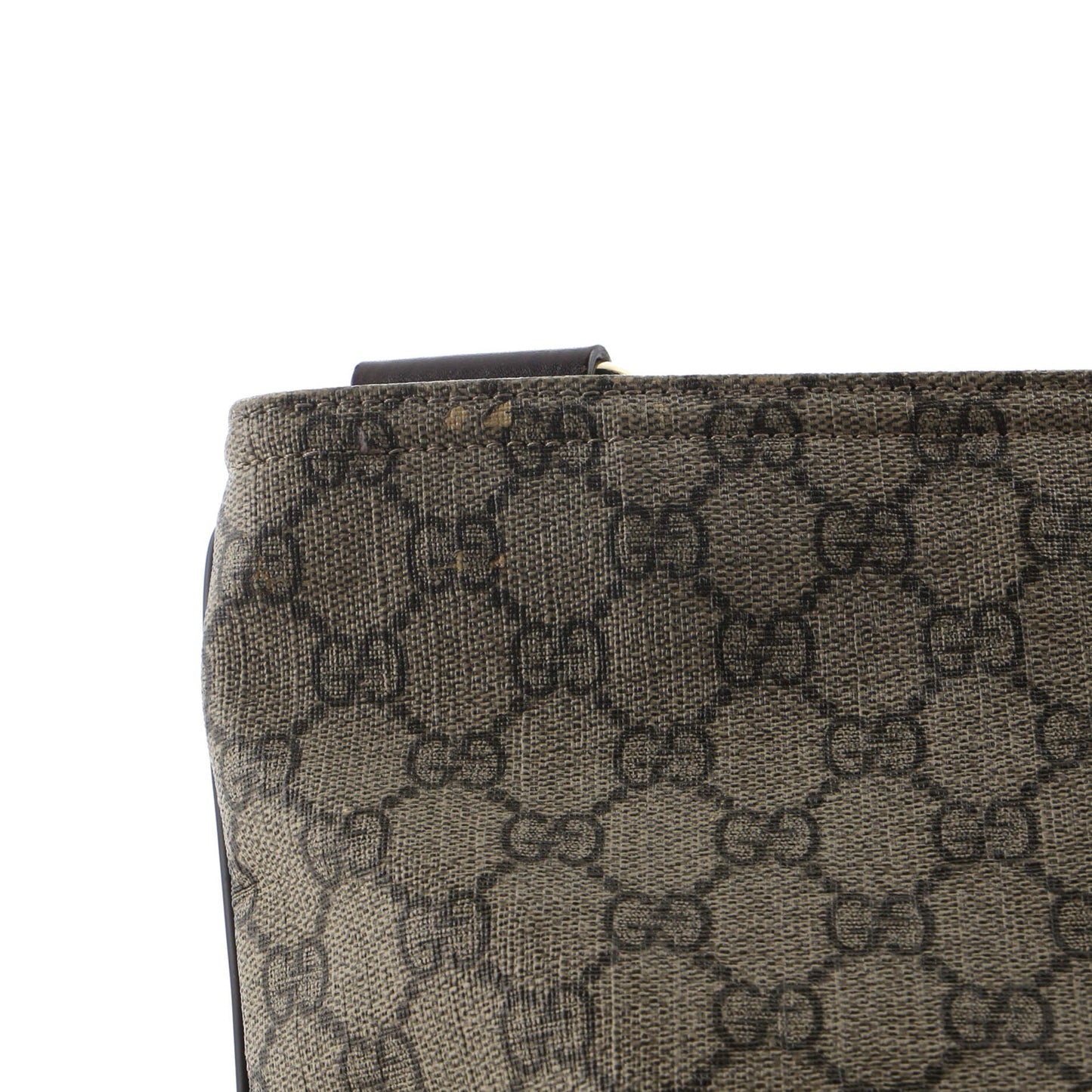 Zip Top Messenger Bag GG Coated Canvas Large