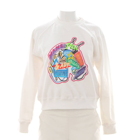 Women's Chevaloscope Crewneck Sweater Embroidered Cotton