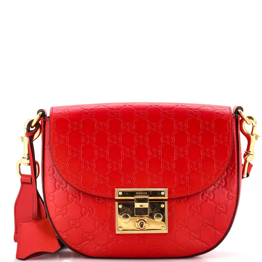 Padlock Saddle Shoulder Bag Guccissima Leather Medium