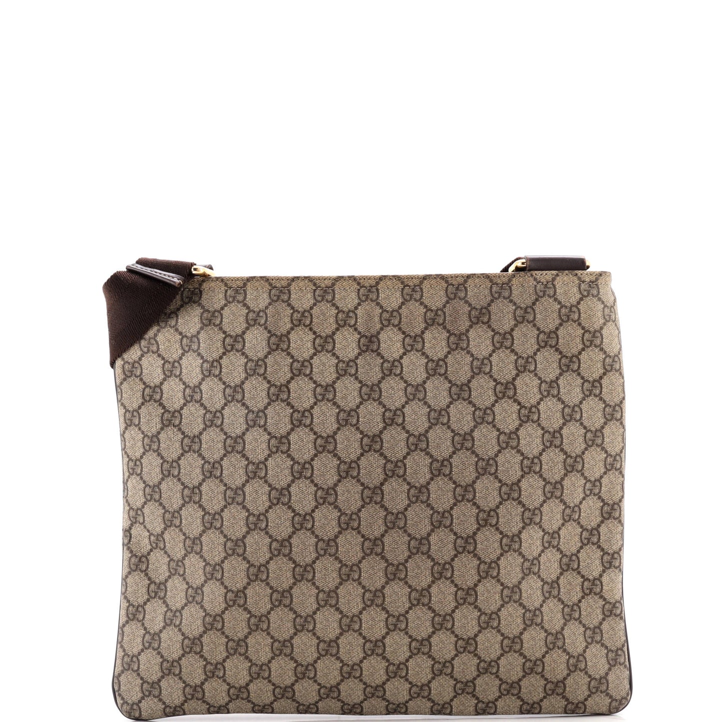 Zip Top Messenger Bag GG Coated Canvas Large