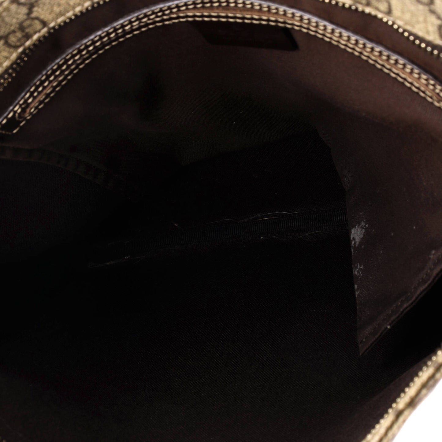 Zip Top Messenger Bag GG Coated Canvas Large