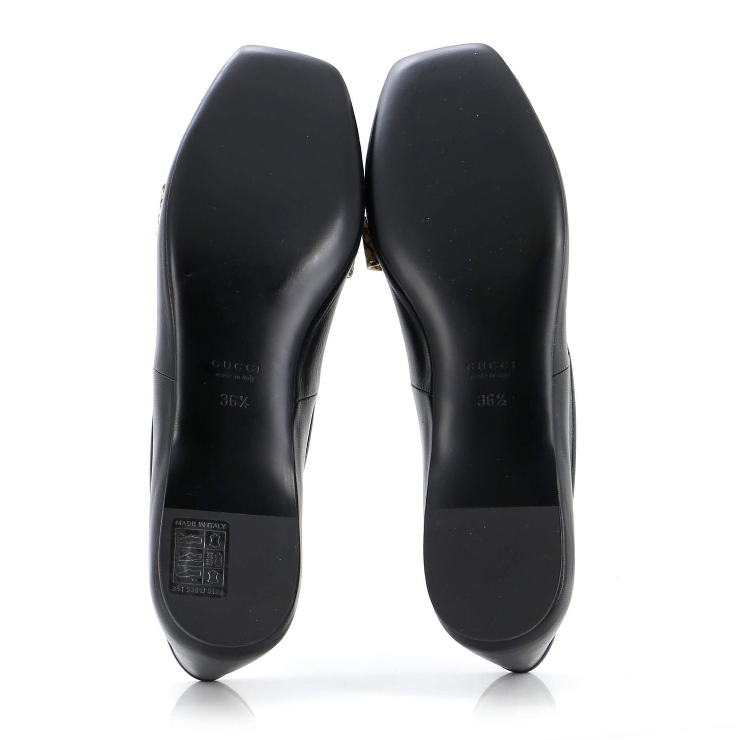 Women's Evi Interlocking G Ballet Flats Leather with Python