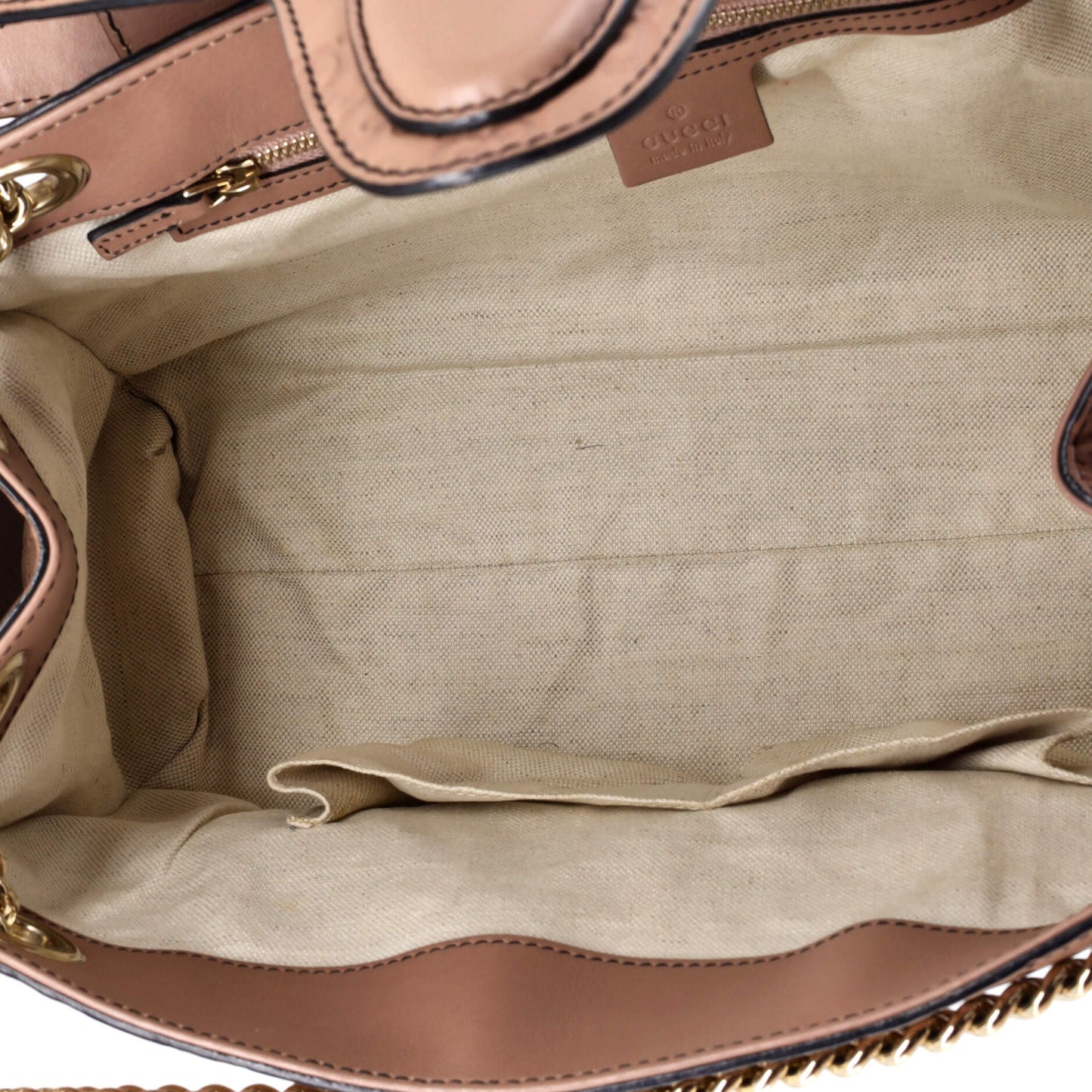 Emily Chain Flap Shoulder Bag Guccissima Leather Large