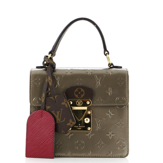 Spring Street NM Handbag Monogram Vernis with Monogram Canvas and Epi Leather