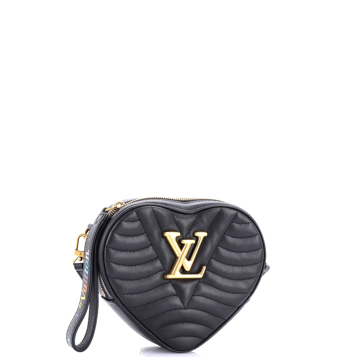 New Wave Heart Crossbody Bag Quilted Leather
