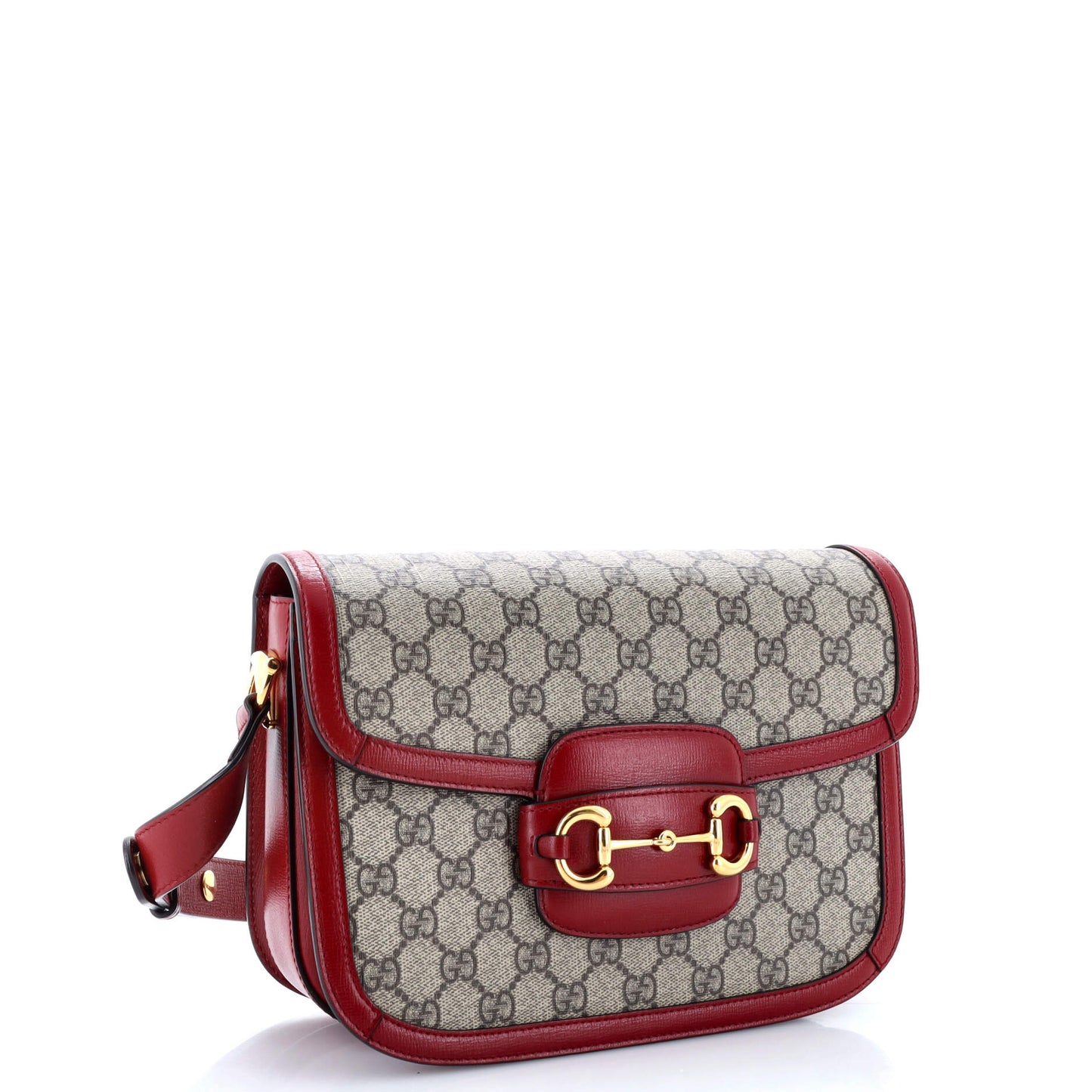 Horsebit 1955 Shoulder Bag GG Coated Canvas with Leather Small