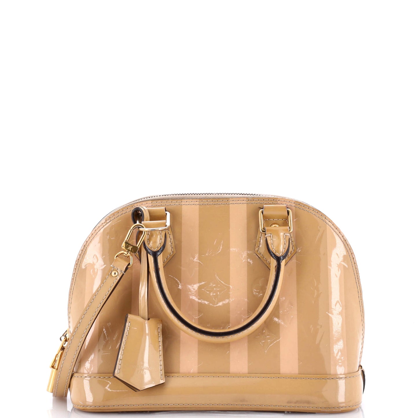 Alma Handbag Limited Edition Monogram Vernis Rayures BB
