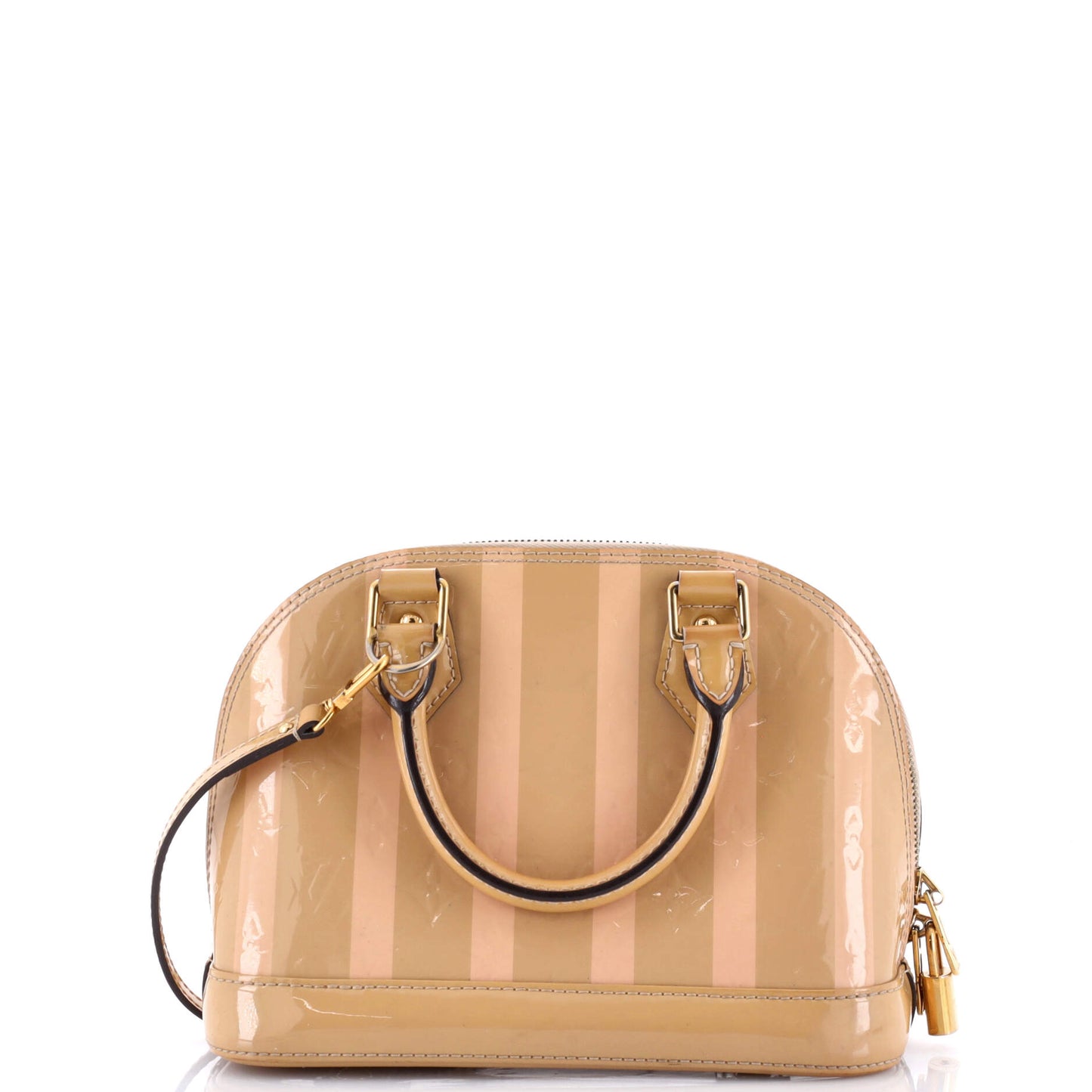 Alma Handbag Limited Edition Monogram Vernis Rayures BB