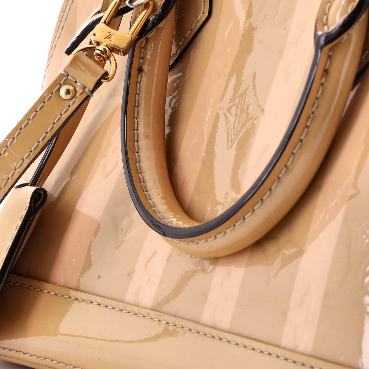 Alma Handbag Limited Edition Monogram Vernis Rayures BB