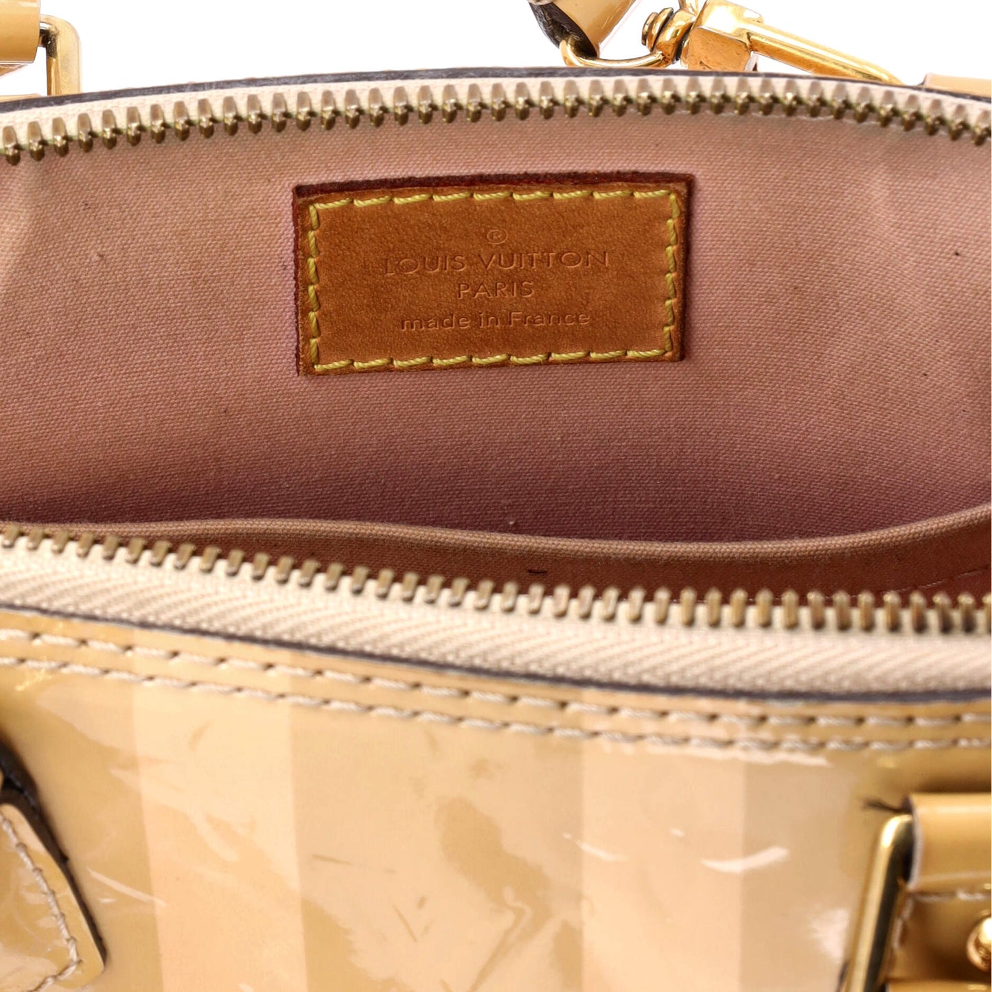 Alma Handbag Limited Edition Monogram Vernis Rayures BB