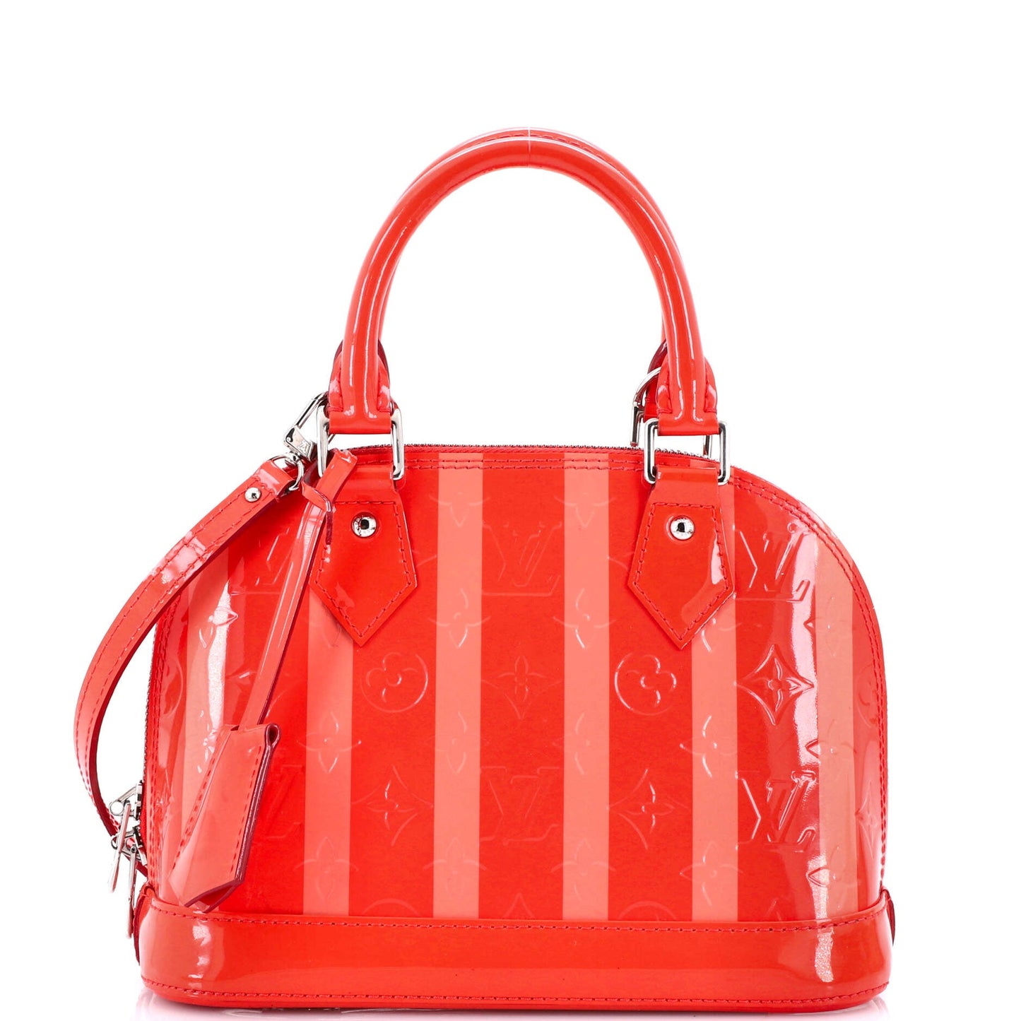 Alma Handbag Limited Edition Monogram Vernis Rayures BB