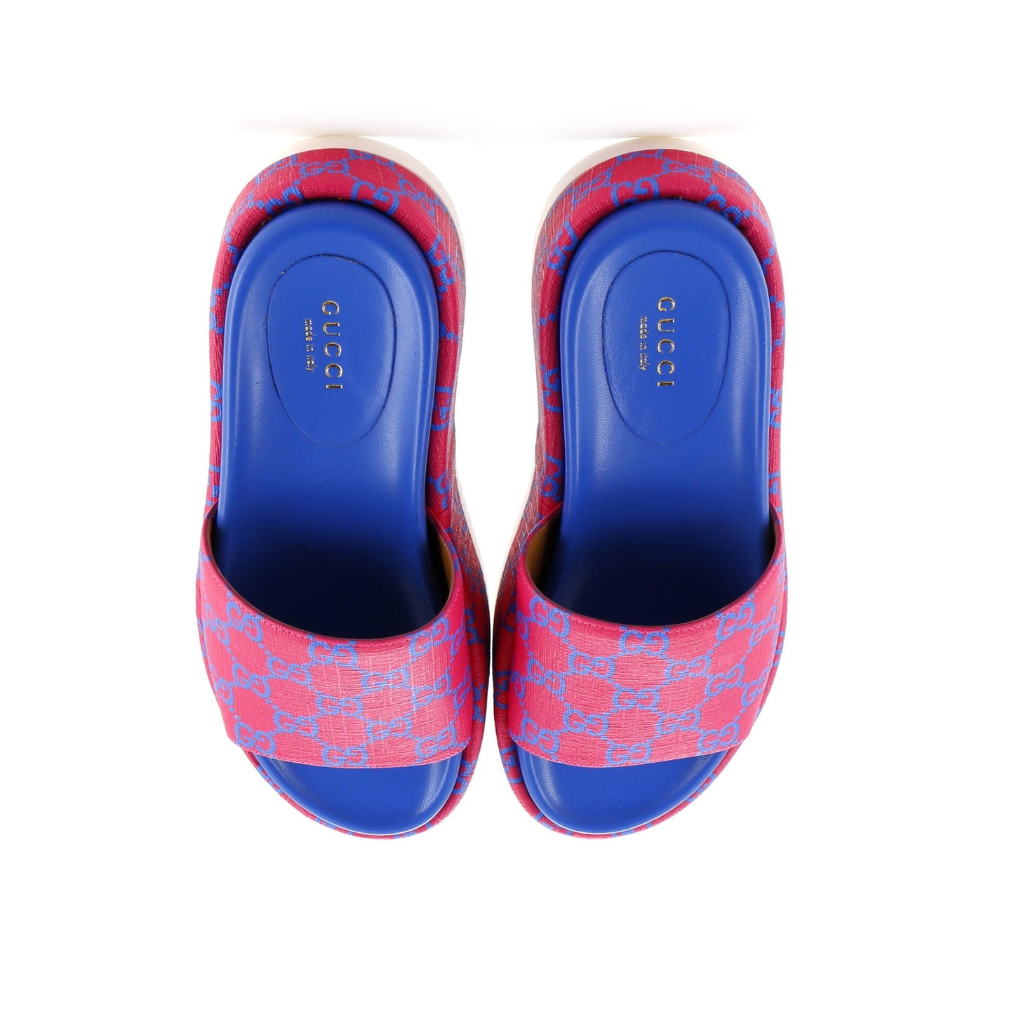 Women's Angelina Platform Slide Sandals GG Coated Canvas