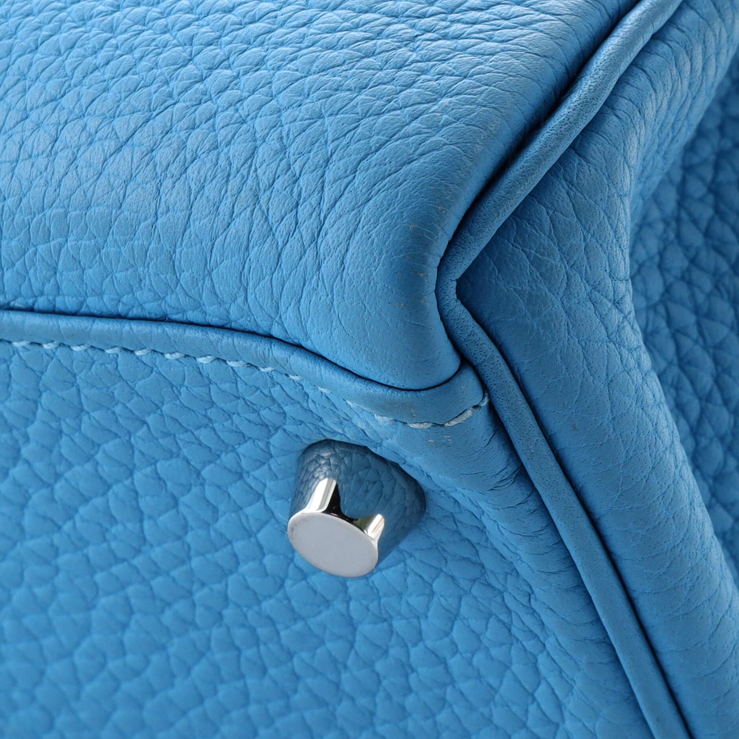 Kelly Handbag Bleu Du Nord Clemence with Palladium Hardware 28