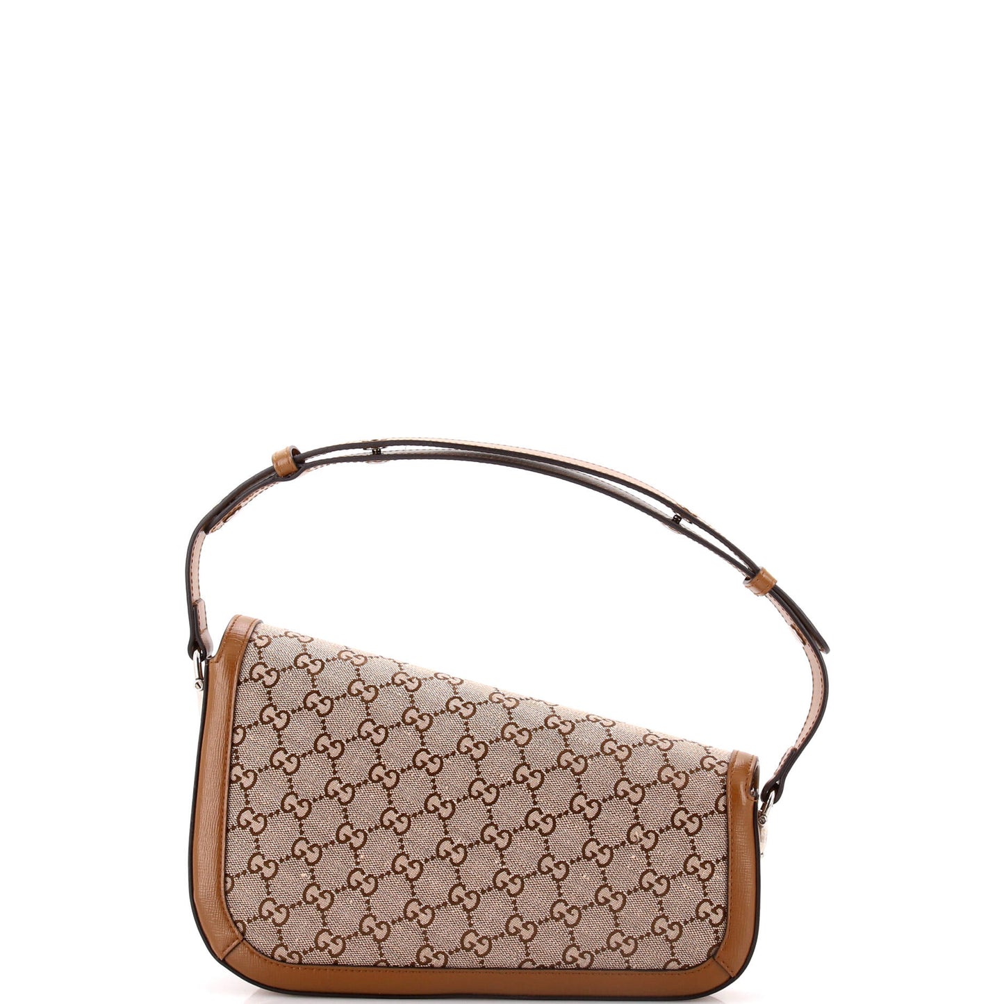 Horsebit 1955 Asymmetric Shoulder Bag GG Canvas with Leather Small