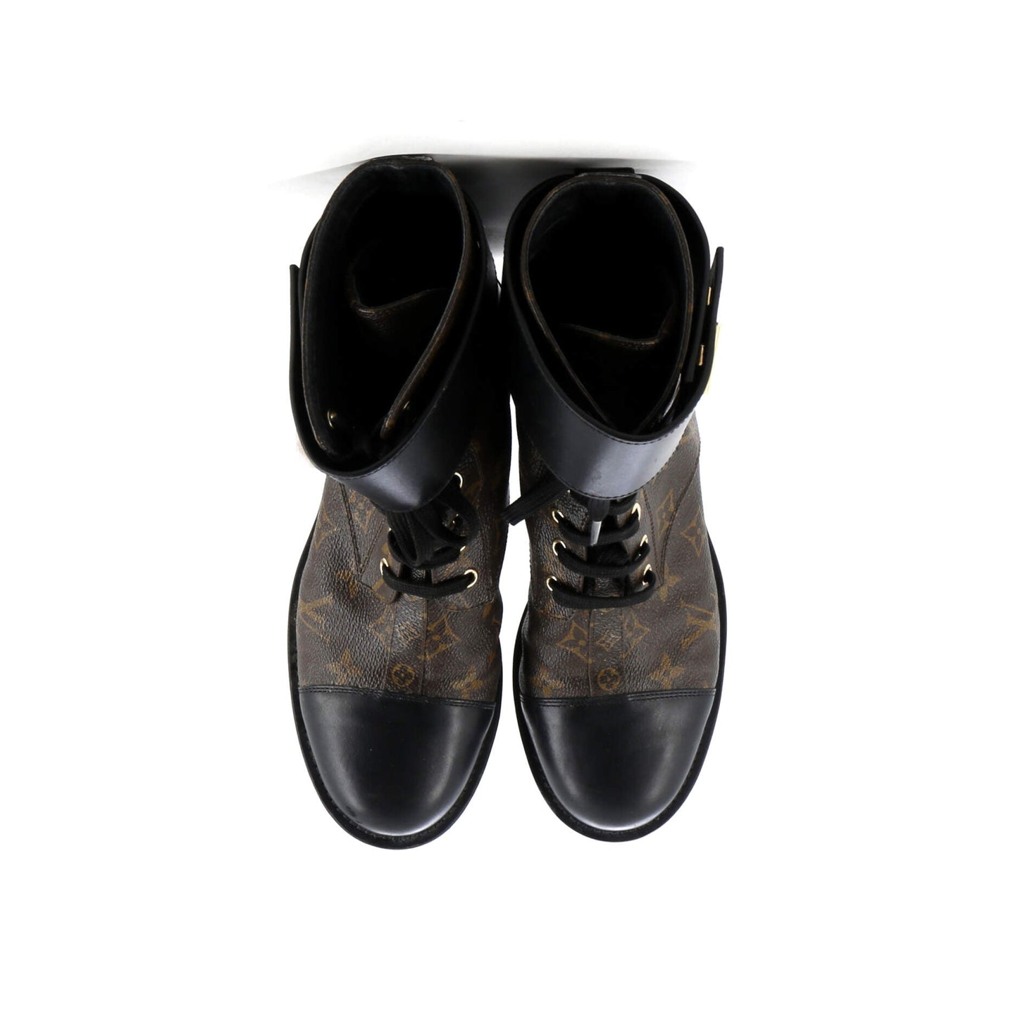 Women's Wonderland Flat Ranger Boots Monogram Canvas and Leather