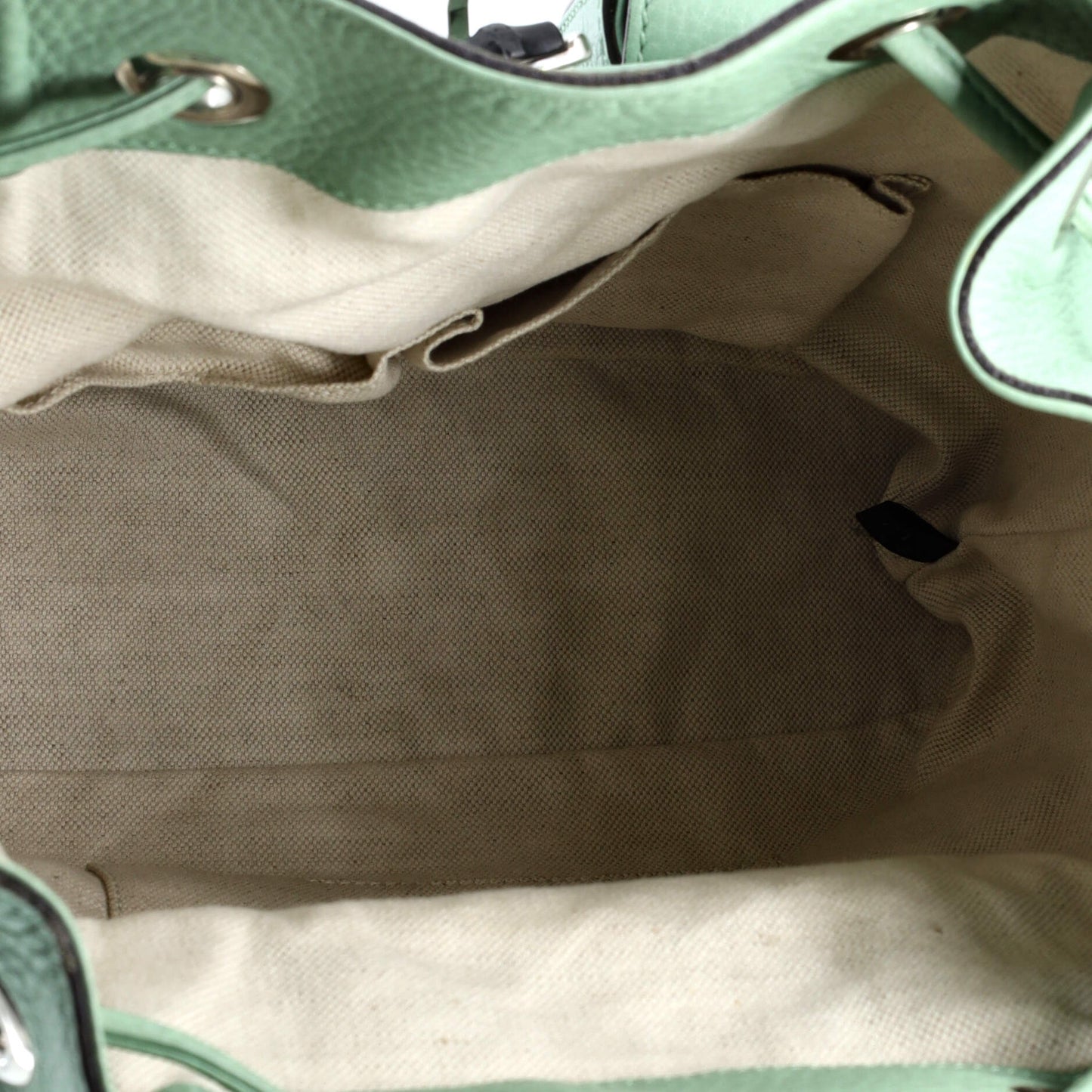 Bamboo Tassel Backpack Leather Medium