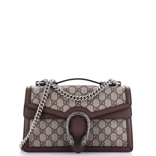 Dionysus Top Handle Chain Bag GG Coated Canvas Small