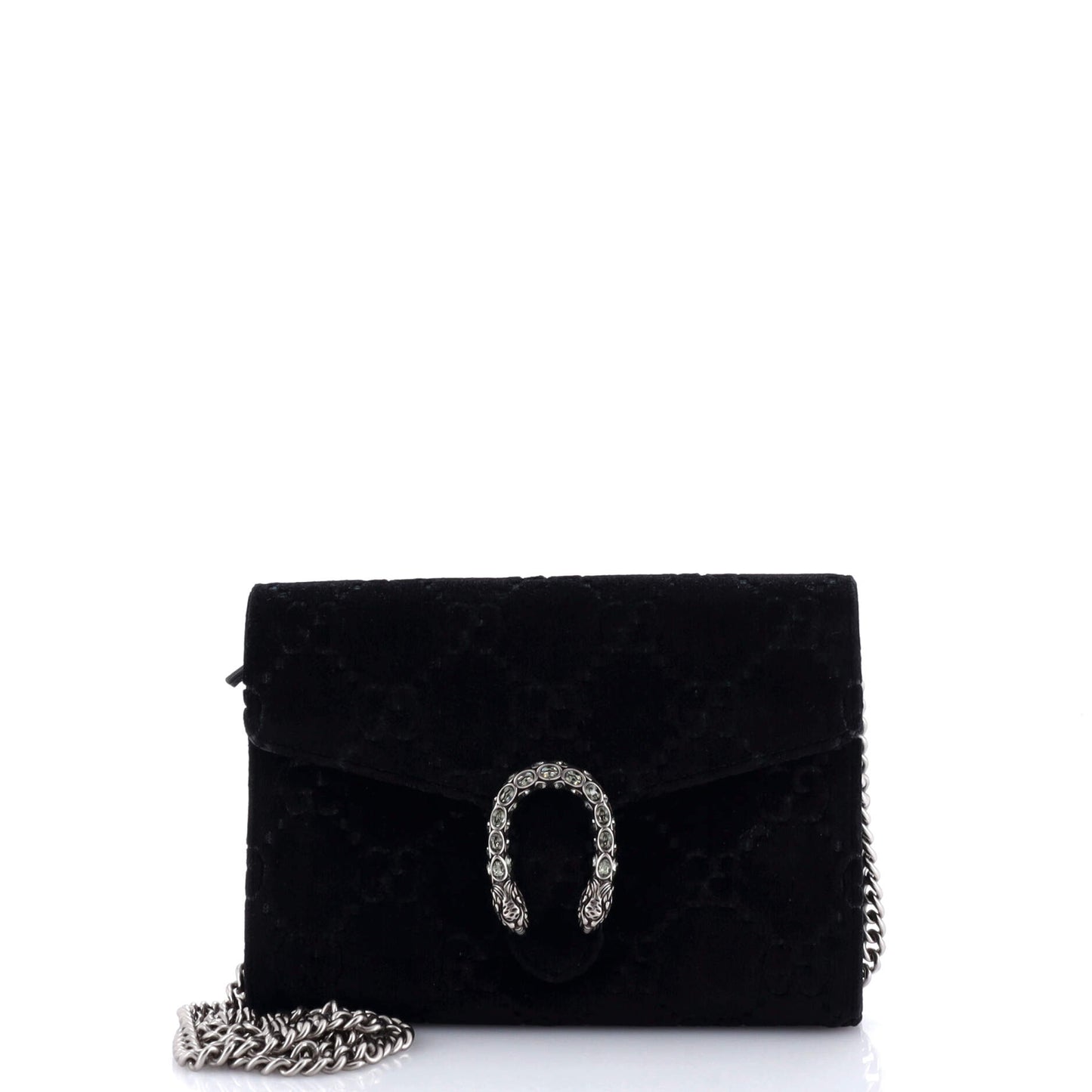 Dionysus Chain Wallet GG Velvet Small