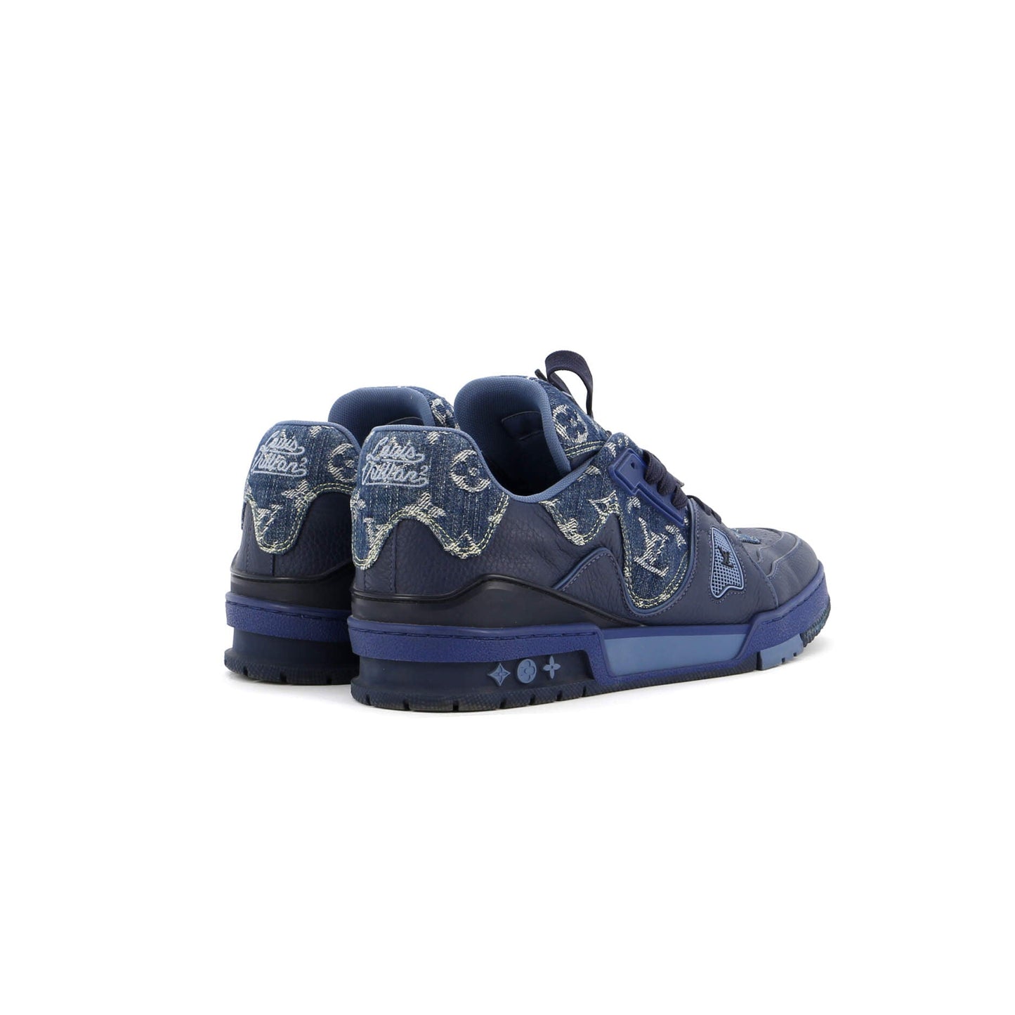 Men's Nigo Trainer Sneakers Monogram Denim and Leather