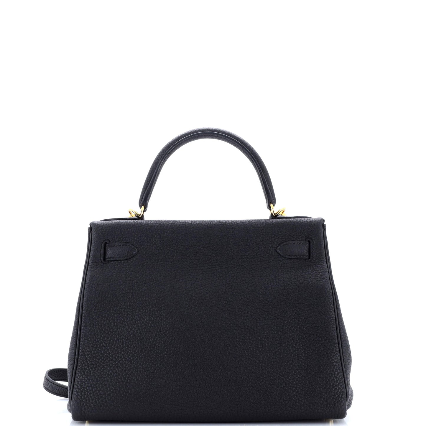 Kelly Handbag Noir Togo with Gold Hardware 28