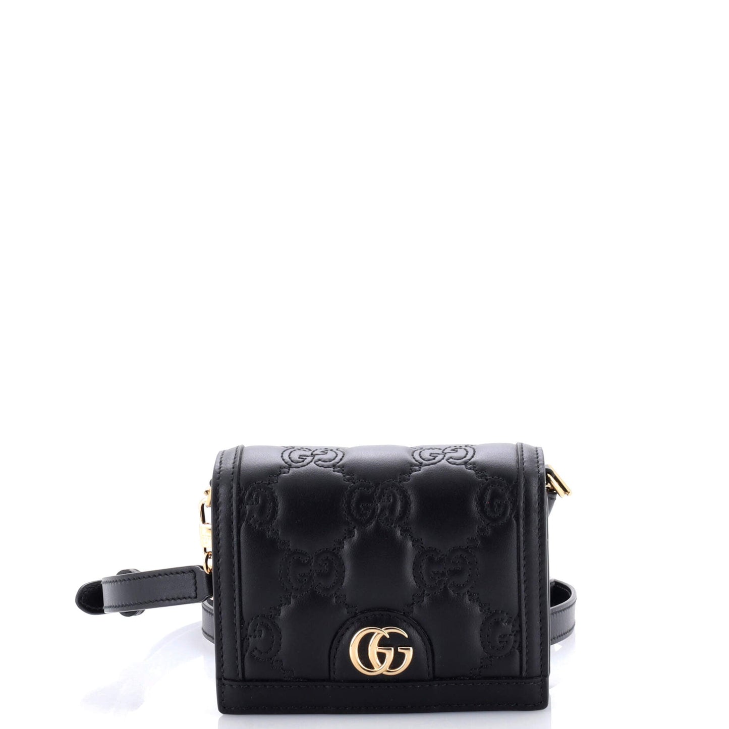 GG Marmont Flap Messenger Bag GG Matelasse Leather Mini