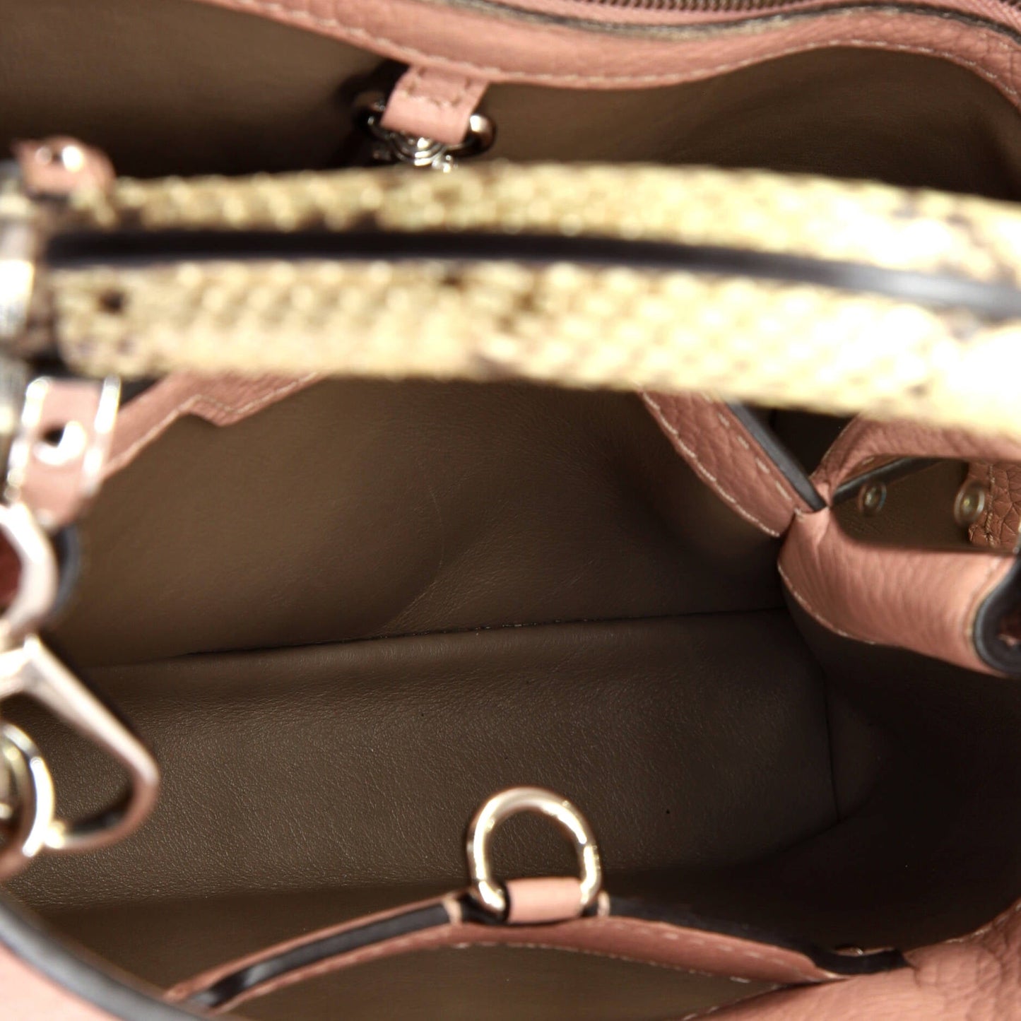 Capucines Bag Leather with Snakeskin BB