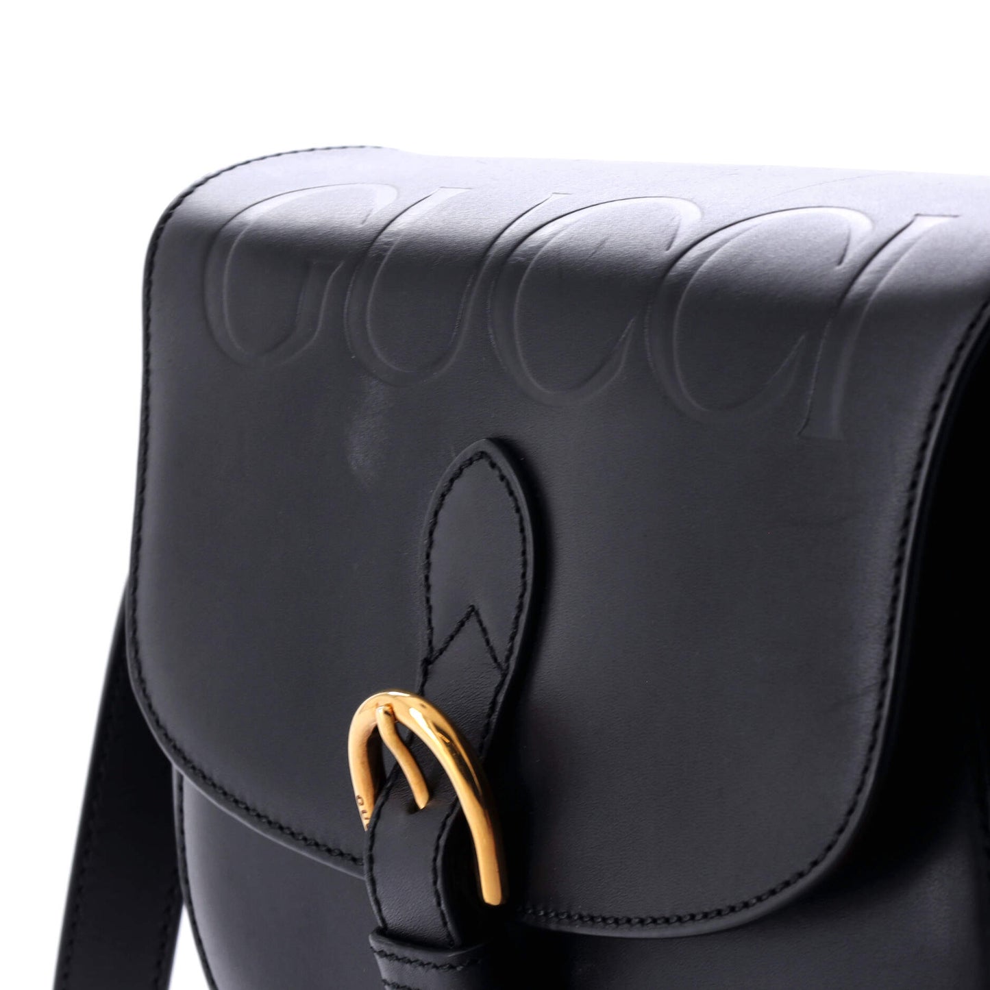 Charisma Flap Shoulder Bag Embossed Leather