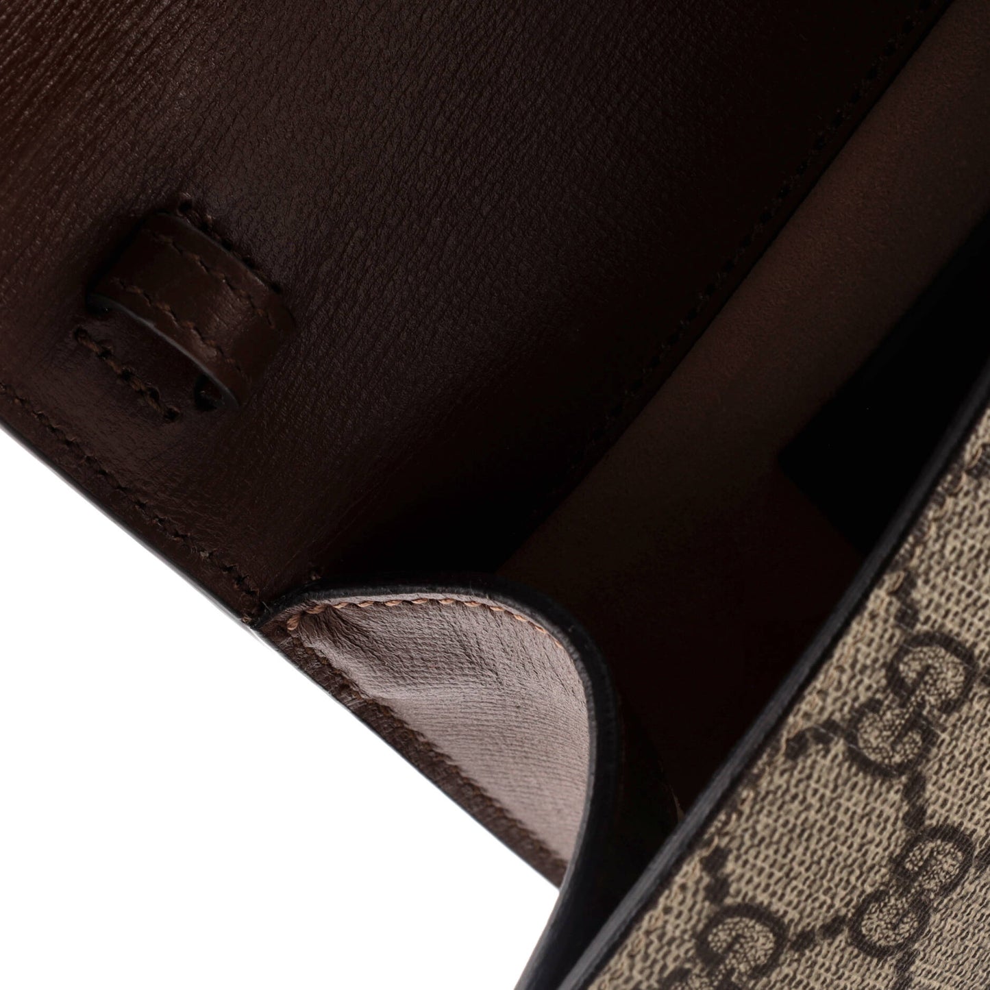 Horsebit 1955 Curved Flap Shoulder Bag GG Coated Canvas Mini