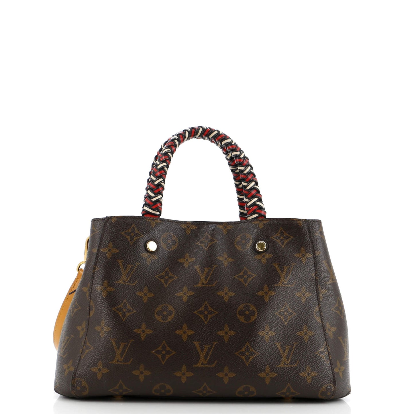 Braided Handle Montaigne Handbag Monogram Canvas BB