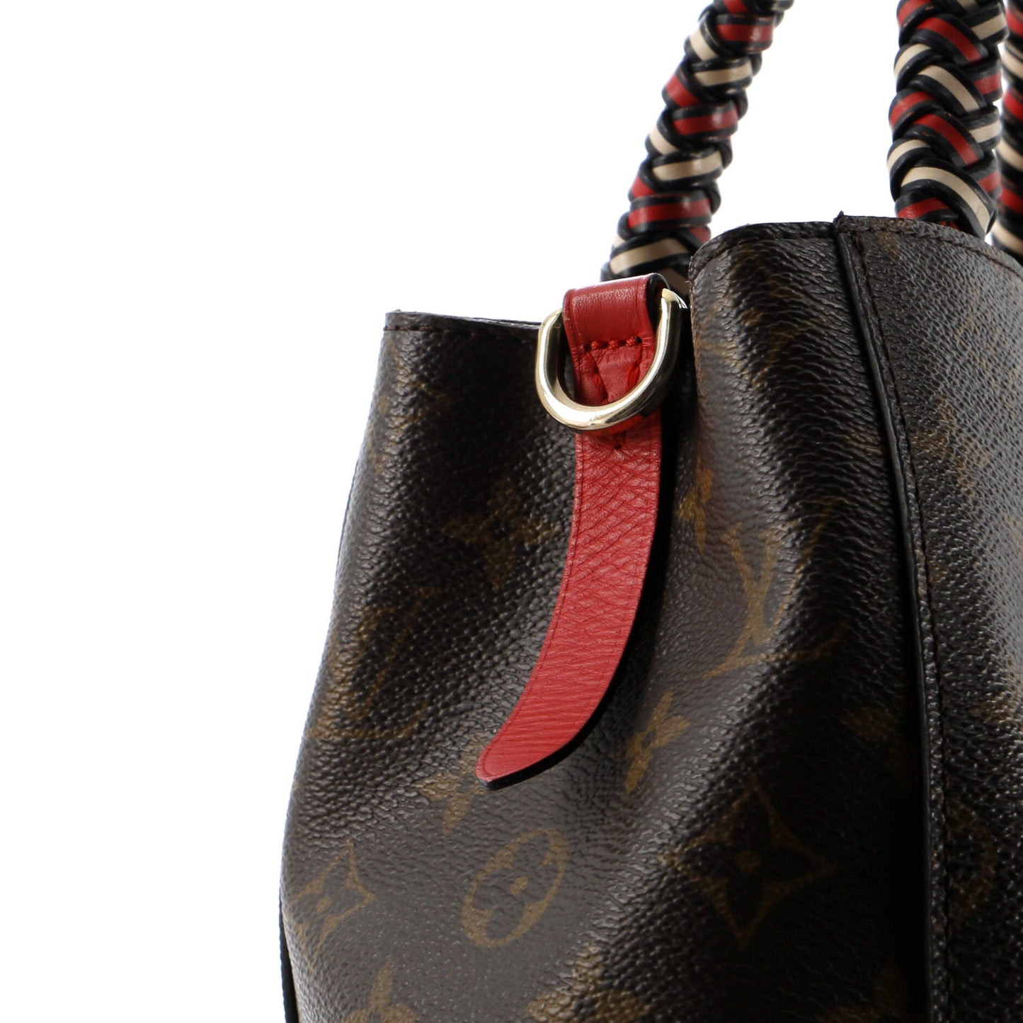 Braided Handle Montaigne Handbag Monogram Canvas BB