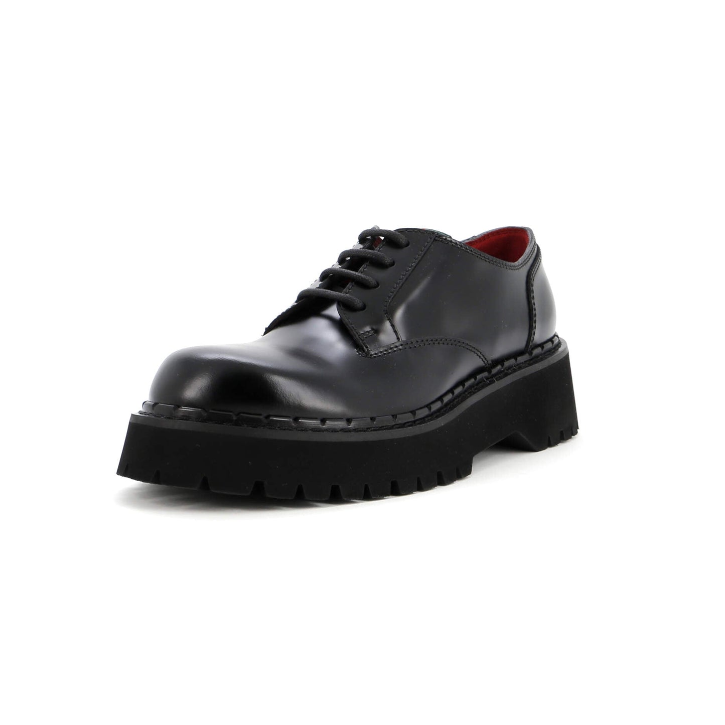 Men's Platform Lace Up Derby Shoes Leather