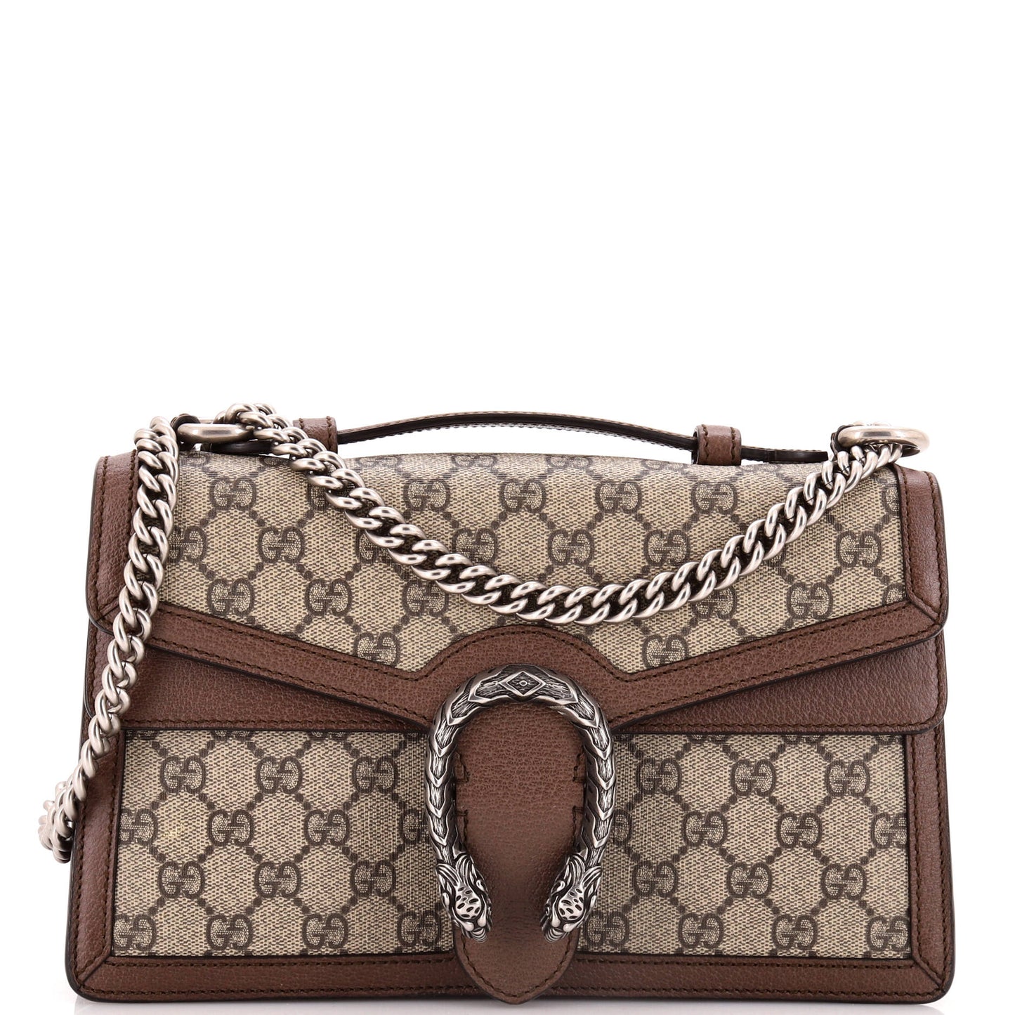 Dionysus Top Handle Chain Bag GG Coated Canvas Small