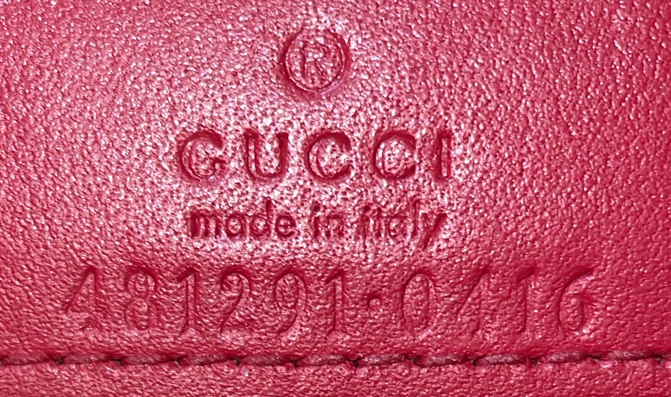 Cherries Wallet on Chain GG Coated Canvas Mini