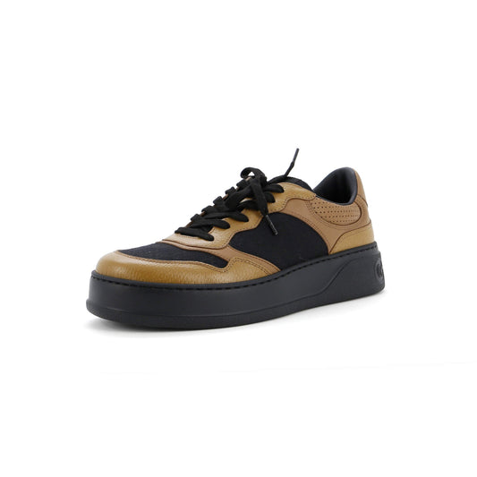 Men's Chunky Low-Top Sneakers GG Canvas with Leather