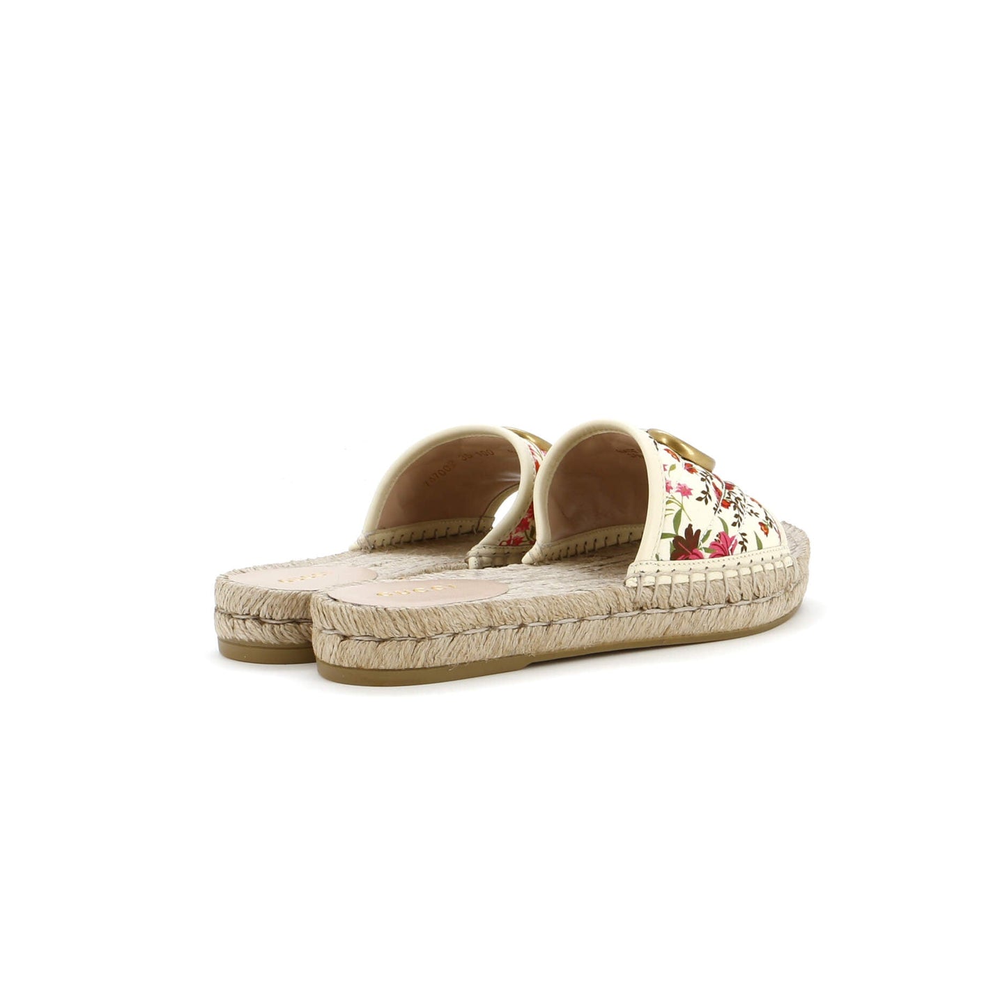 Women's GG Marmont Espadrilles Slide Sandals Quilted Printed Canvas