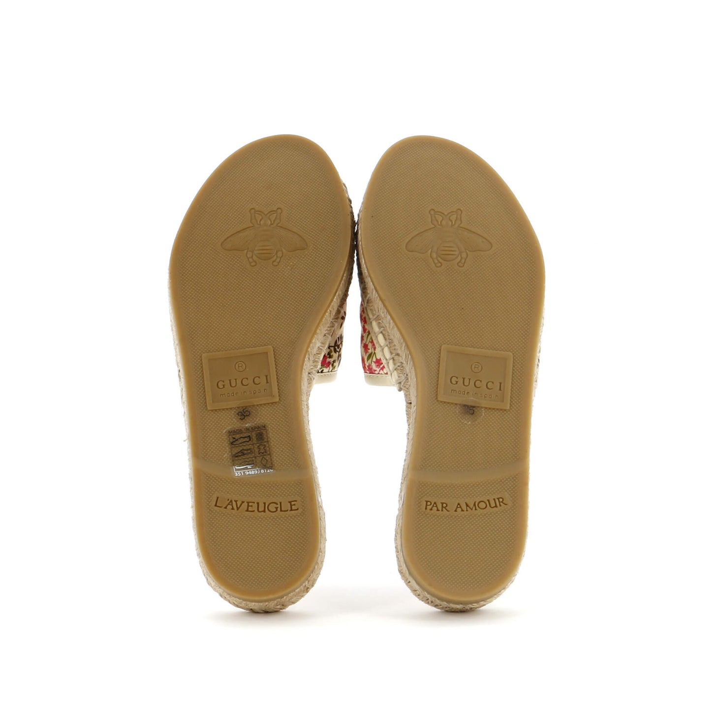 Women's GG Marmont Espadrilles Slide Sandals Quilted Printed Canvas