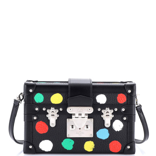 Petite Malle Handbag Yayoi Kusama Painted Dots Taurillon Leather