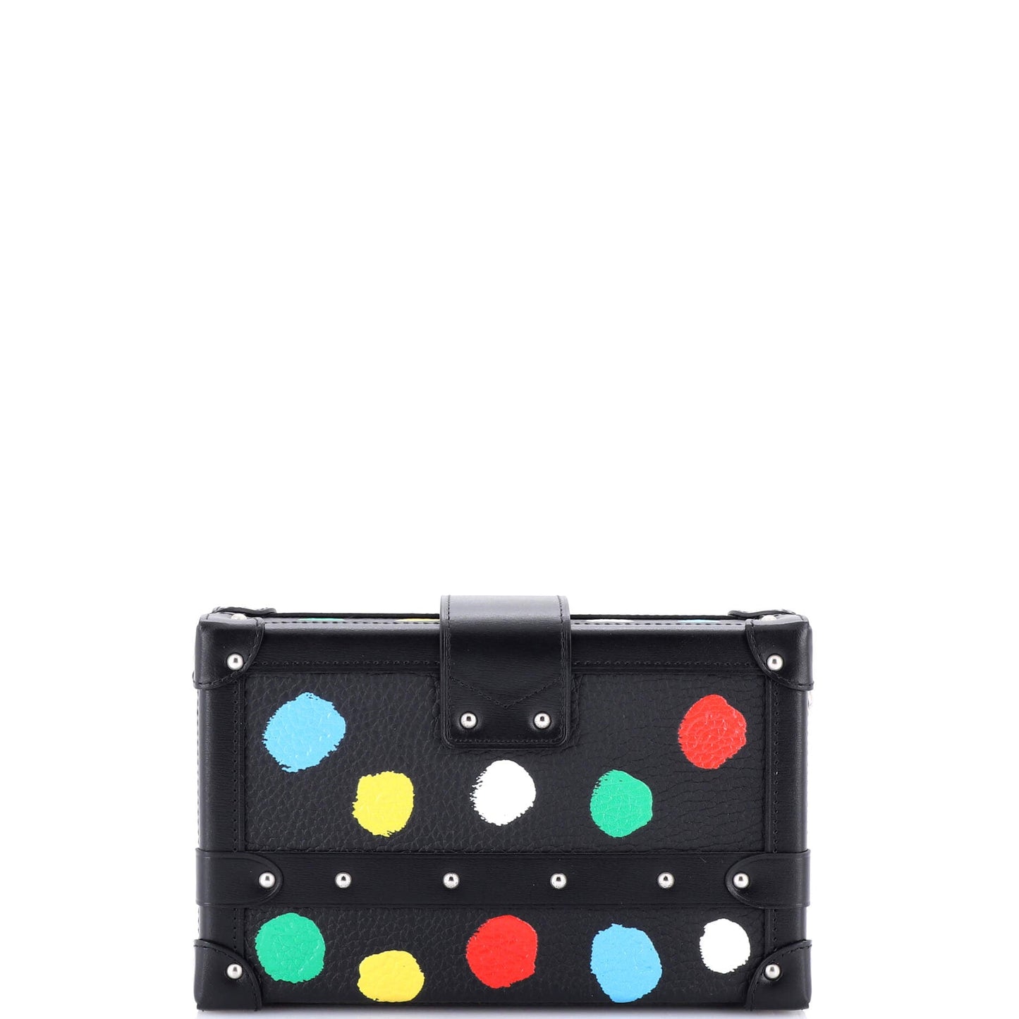 Petite Malle Handbag Yayoi Kusama Painted Dots Taurillon Leather