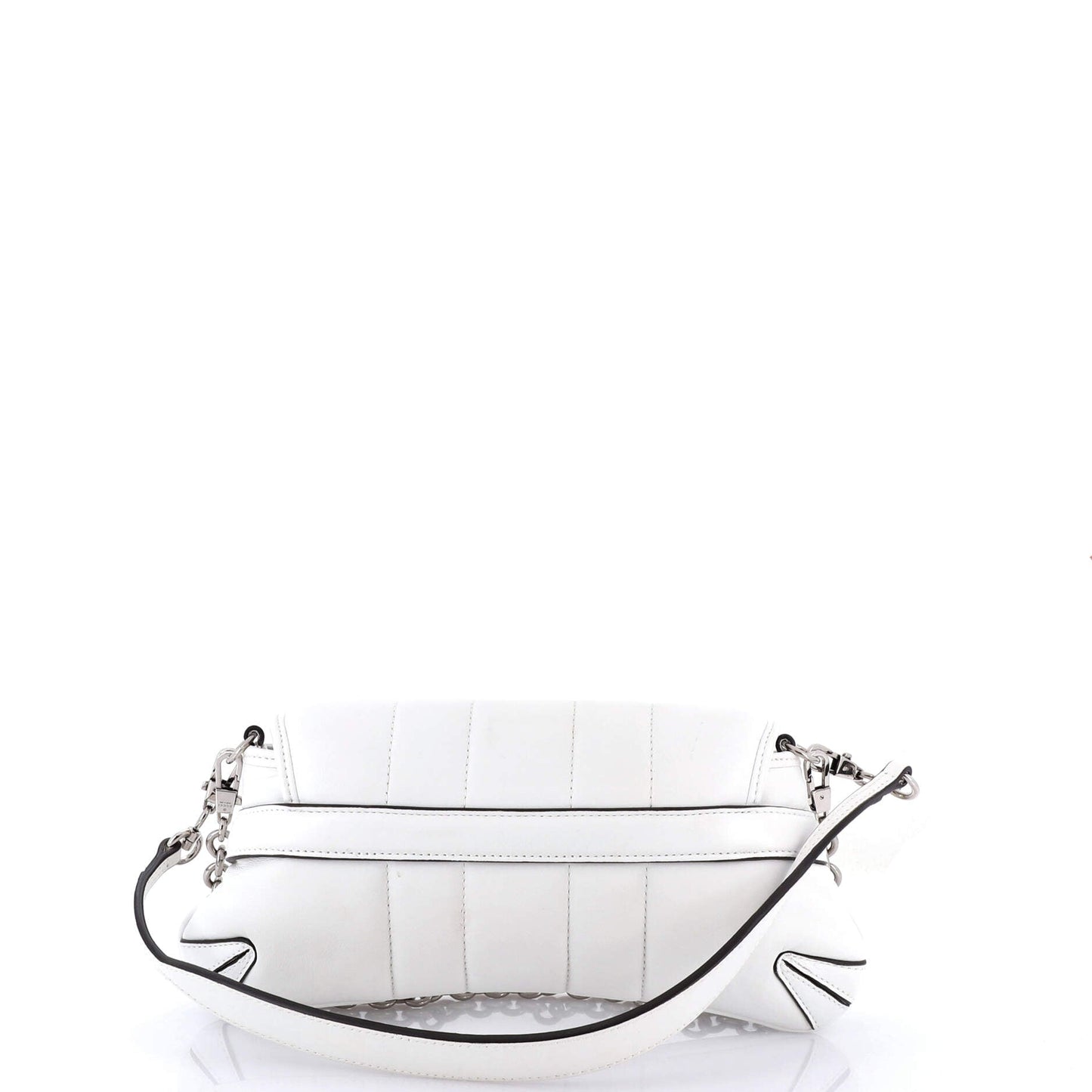 Horsebit Chain Shoulder Bag Vertical Quilted Leather Small