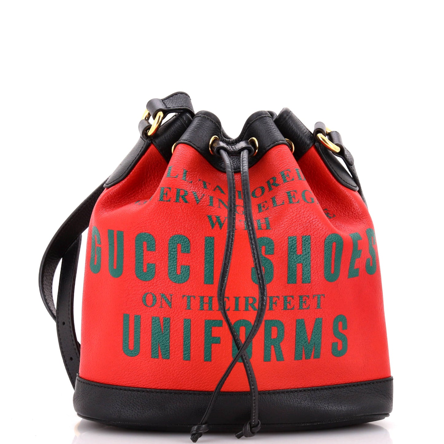 100 Bucket Bag Printed Leather