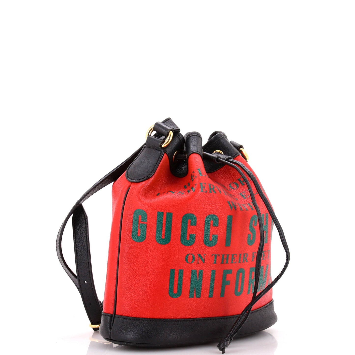 100 Bucket Bag Printed Leather