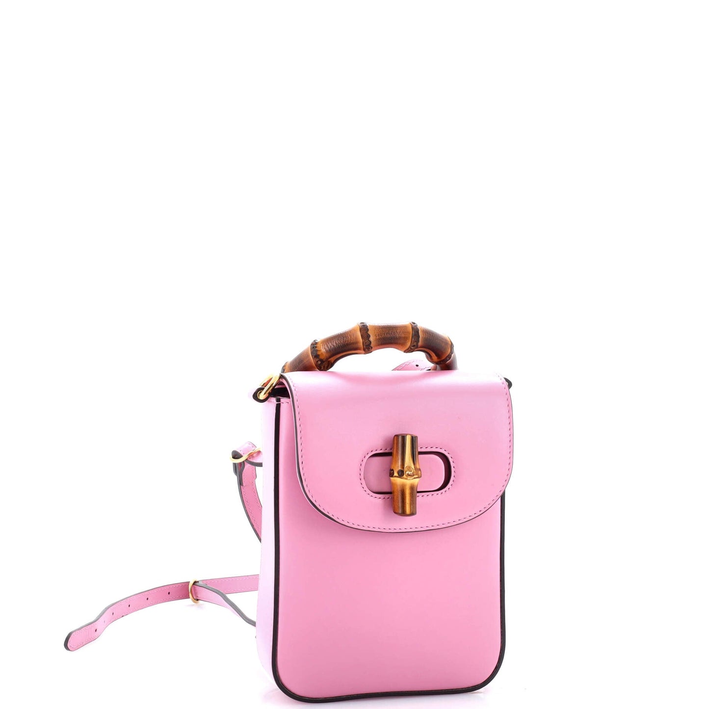 Bamboo Top Handle Backpack Leather Mini